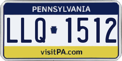 PA license plate LLQ1512