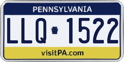 PA license plate LLQ1522