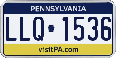 PA license plate LLQ1536
