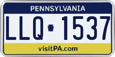 PA license plate LLQ1537