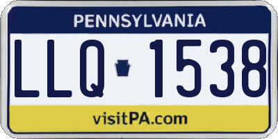 PA license plate LLQ1538