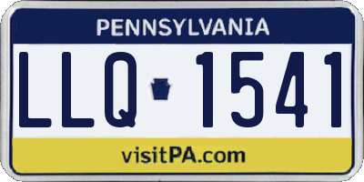 PA license plate LLQ1541