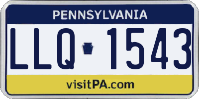 PA license plate LLQ1543
