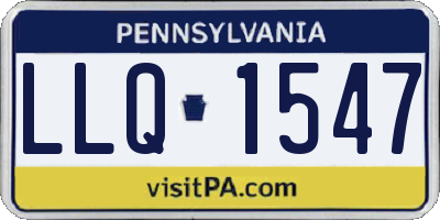 PA license plate LLQ1547