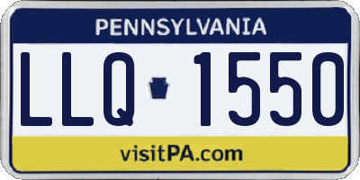 PA license plate LLQ1550