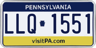 PA license plate LLQ1551