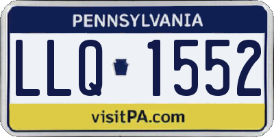 PA license plate LLQ1552