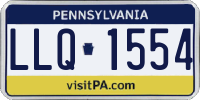 PA license plate LLQ1554
