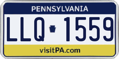 PA license plate LLQ1559