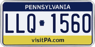 PA license plate LLQ1560
