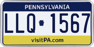 PA license plate LLQ1567