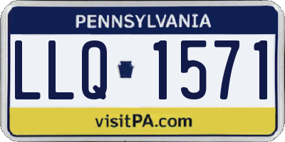 PA license plate LLQ1571