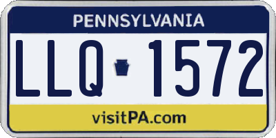 PA license plate LLQ1572