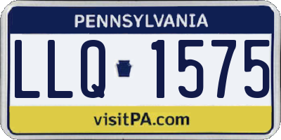 PA license plate LLQ1575