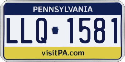 PA license plate LLQ1581