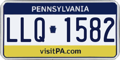 PA license plate LLQ1582