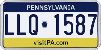 PA license plate LLQ1587
