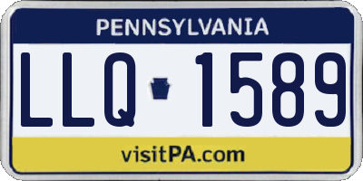 PA license plate LLQ1589