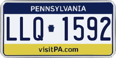 PA license plate LLQ1592