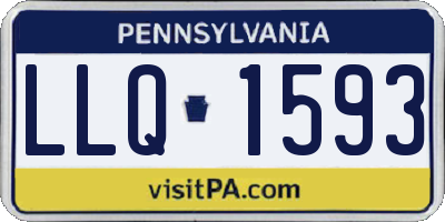 PA license plate LLQ1593