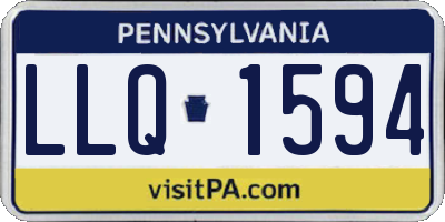 PA license plate LLQ1594