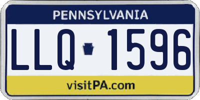 PA license plate LLQ1596