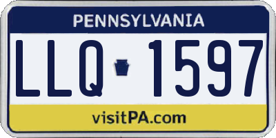 PA license plate LLQ1597