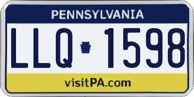 PA license plate LLQ1598