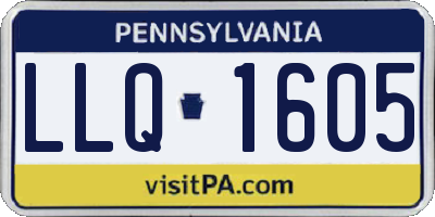 PA license plate LLQ1605