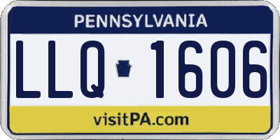 PA license plate LLQ1606