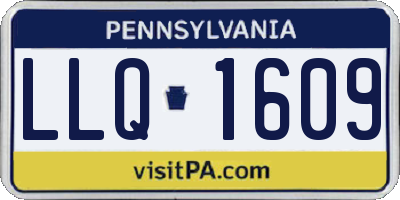 PA license plate LLQ1609