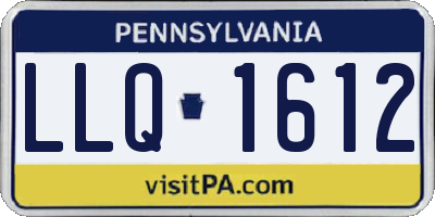 PA license plate LLQ1612