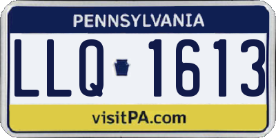 PA license plate LLQ1613