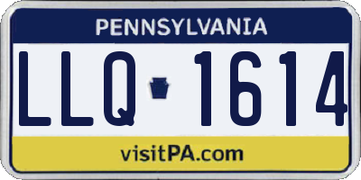 PA license plate LLQ1614