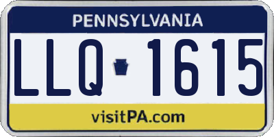 PA license plate LLQ1615