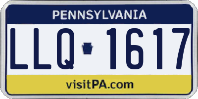 PA license plate LLQ1617