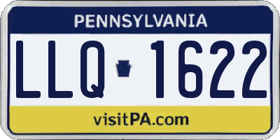 PA license plate LLQ1622
