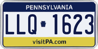 PA license plate LLQ1623