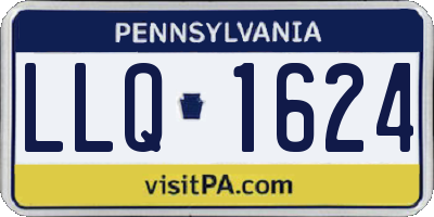PA license plate LLQ1624
