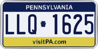 PA license plate LLQ1625