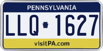 PA license plate LLQ1627