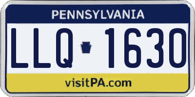 PA license plate LLQ1630