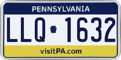 PA license plate LLQ1632