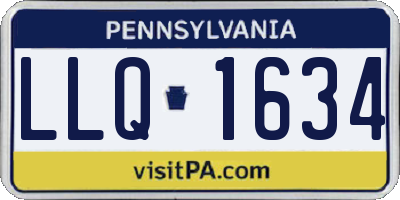PA license plate LLQ1634