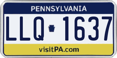 PA license plate LLQ1637