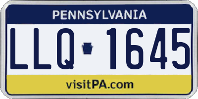 PA license plate LLQ1645