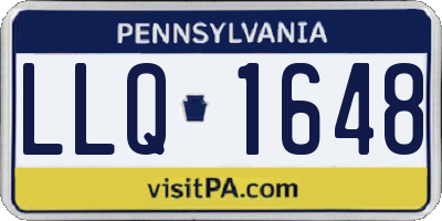 PA license plate LLQ1648