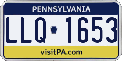 PA license plate LLQ1653