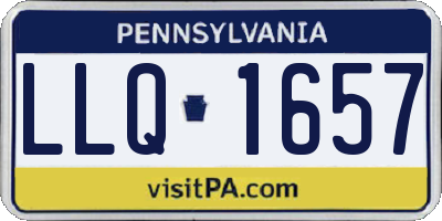 PA license plate LLQ1657