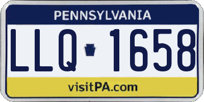 PA license plate LLQ1658
